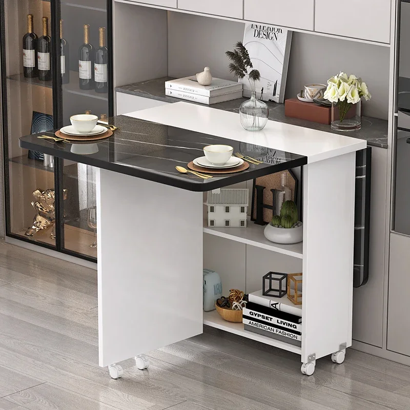 Unfolding Dining Table Rectangle Extensio Multifunctional Folding Furniture Space Savers Conjuntos De Sala De Jantar Furniture image 3
