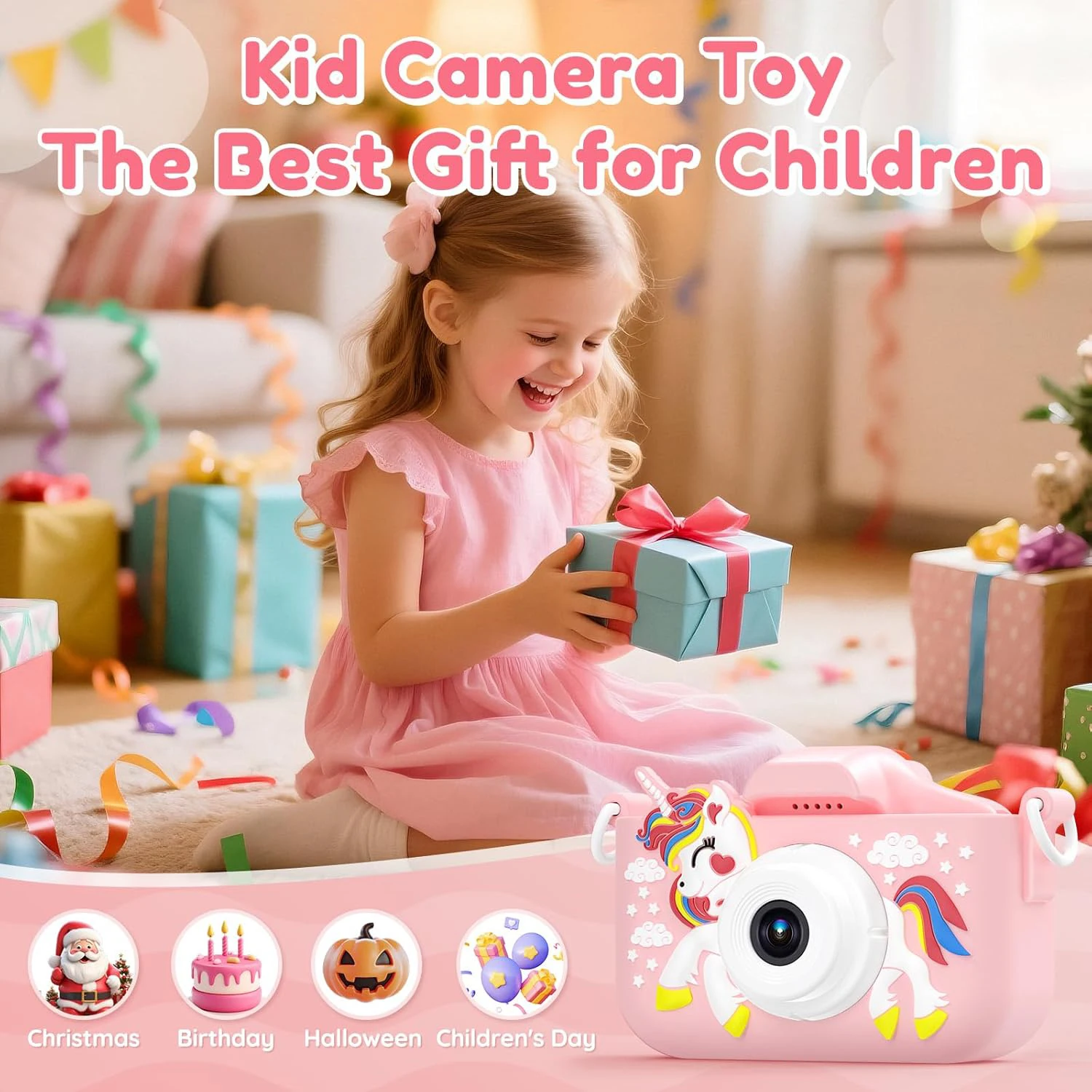 1080P HD Video Fotografie Camera Mini Digitale Camera met Siliconen Hoesje Puzzelspel HD Foto 2.0 inch 32G Geheugenkaart Cadeau