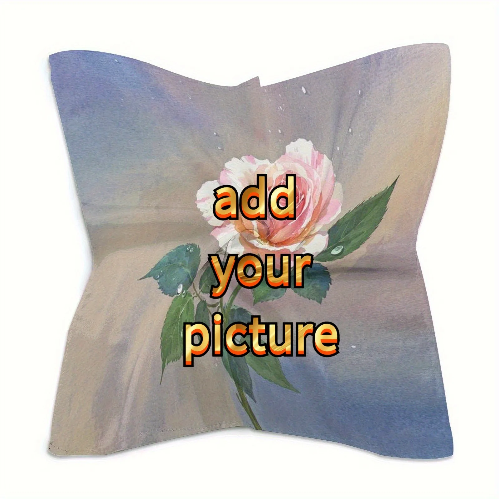 Customized silk scarf - Personalized ladies' square scarf. Photos and patterns - Birthday gift - Anniversary gift - Holiday gift