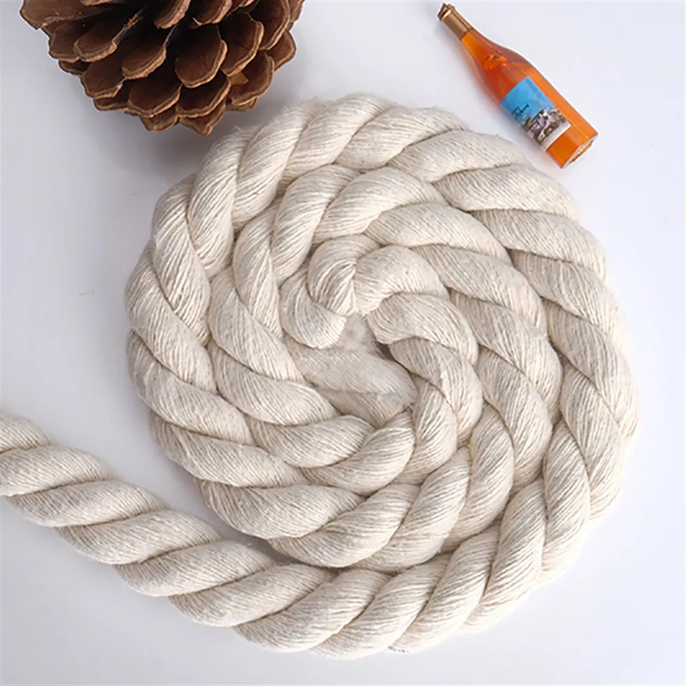 Macrame Cord Twisted String Cotton Cord For Handmade Natural Beige Cords Rope Thread DIY Craft Knitting Making Wall Hangings