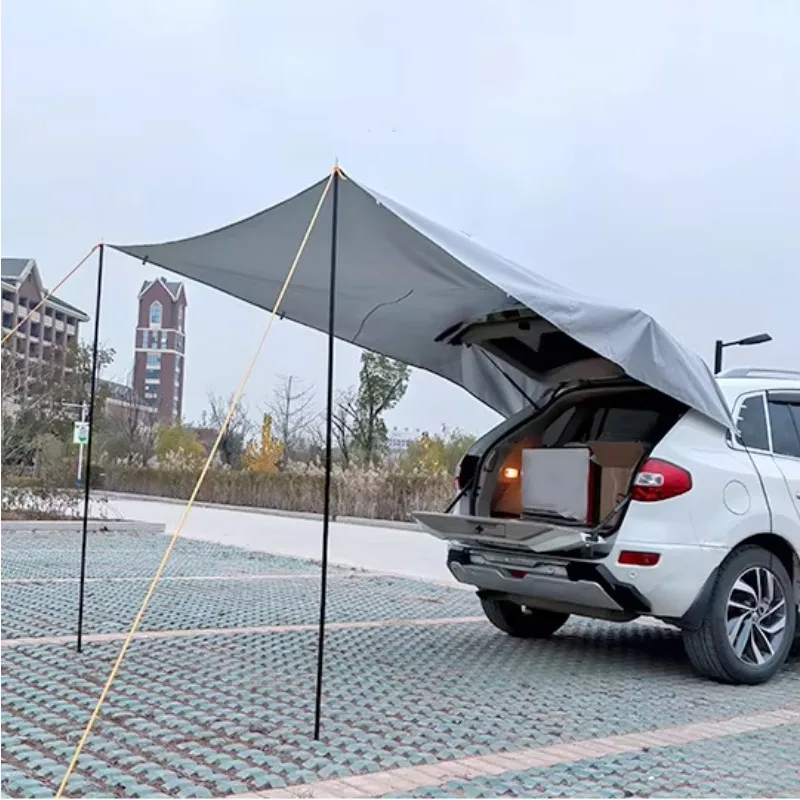 

STLF Portable Car Awning with Suction Cups Waterproof Sun Shade Shelter UV Protection for Outdoor Camping Folding Windproof Car