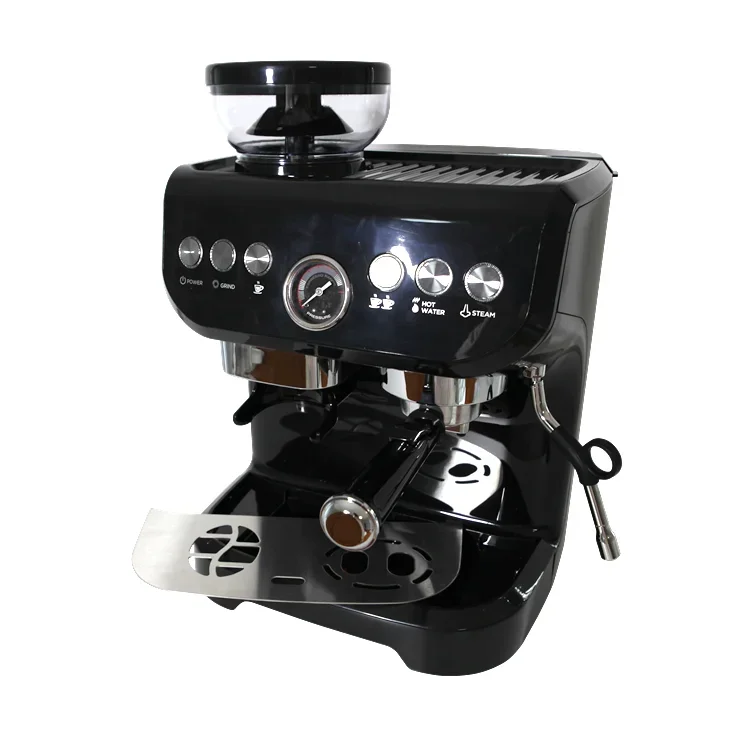 High-End Electric Espresso Coffee Machine Stainless Steel Housing 20 Bar Pump Pressure Portable for Household Hotels US/EU Plug