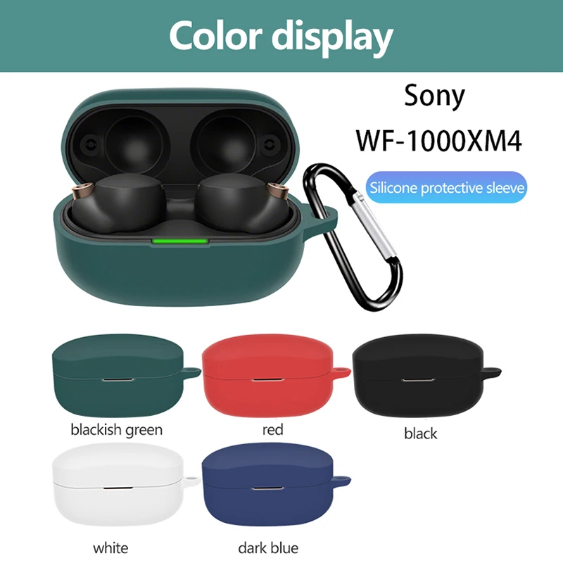 Funda de silicona para auriculares Sony WF-1000 XM4, protector a prueba de polvo, inalámbrico, Bluetooth, cubierta suave para Sony WF 1000 XM 4