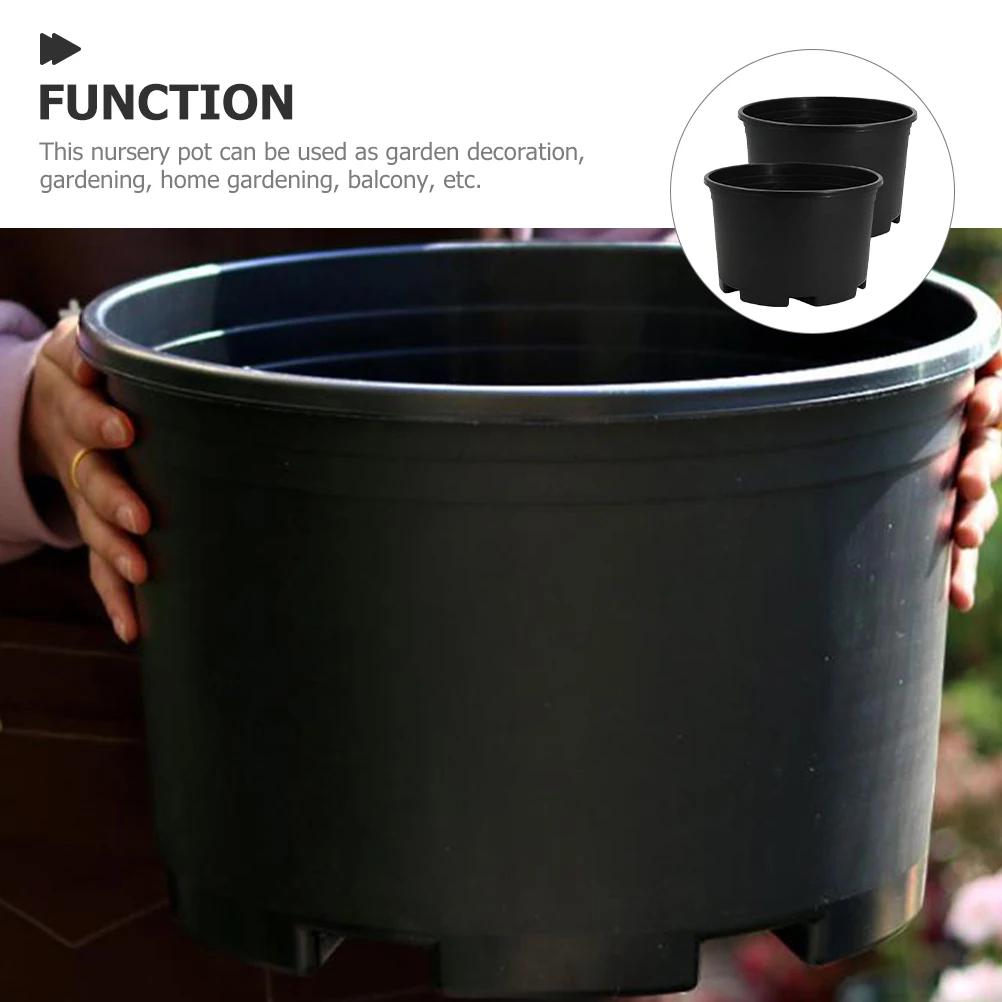 

2 Pcs Flower Pot 30cm Extra Large Planting Pots Large Nursery Pots for Trees Balcony Garden Decor Planting Container