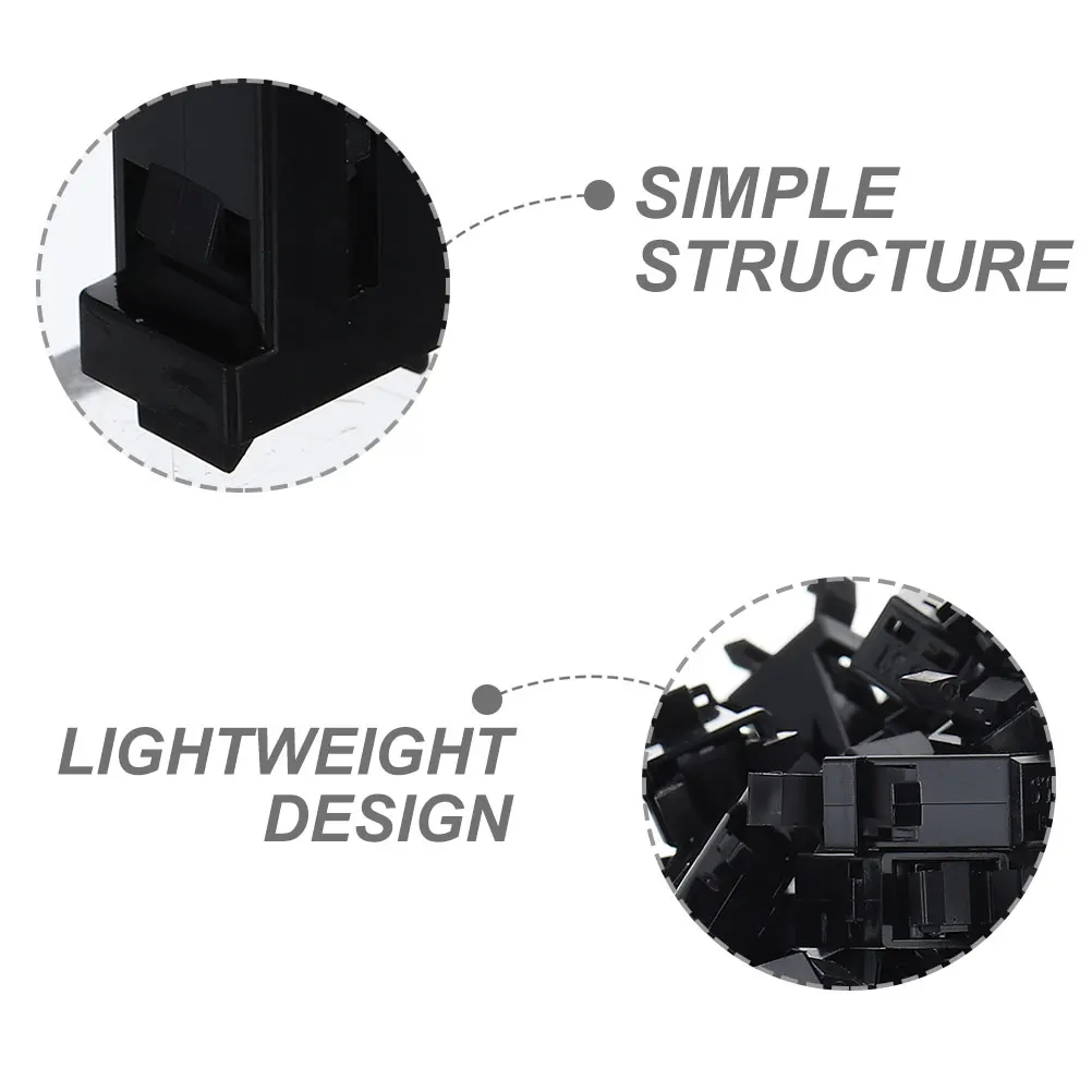 

10 Pcs Garbage Cans Pressure Clamp Trash Accessories Replacement Cover Container Lock Buckle Locks Black Office