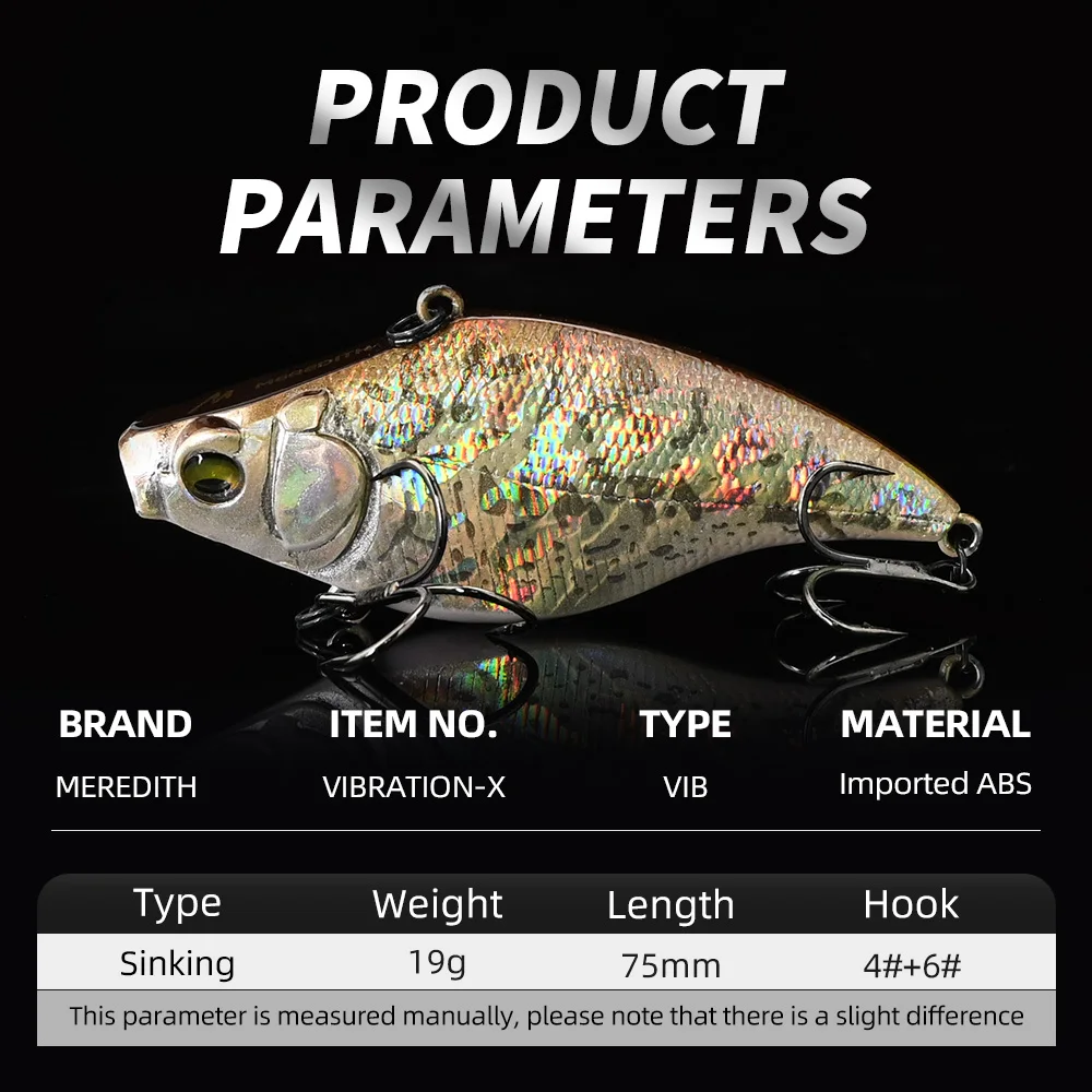 LUMREDITH Fishing Tackler 7mm VIb9 Fishing Tackler Fiskelokker Vibrationsagn til kunstigt tilbehør i fuld dybde