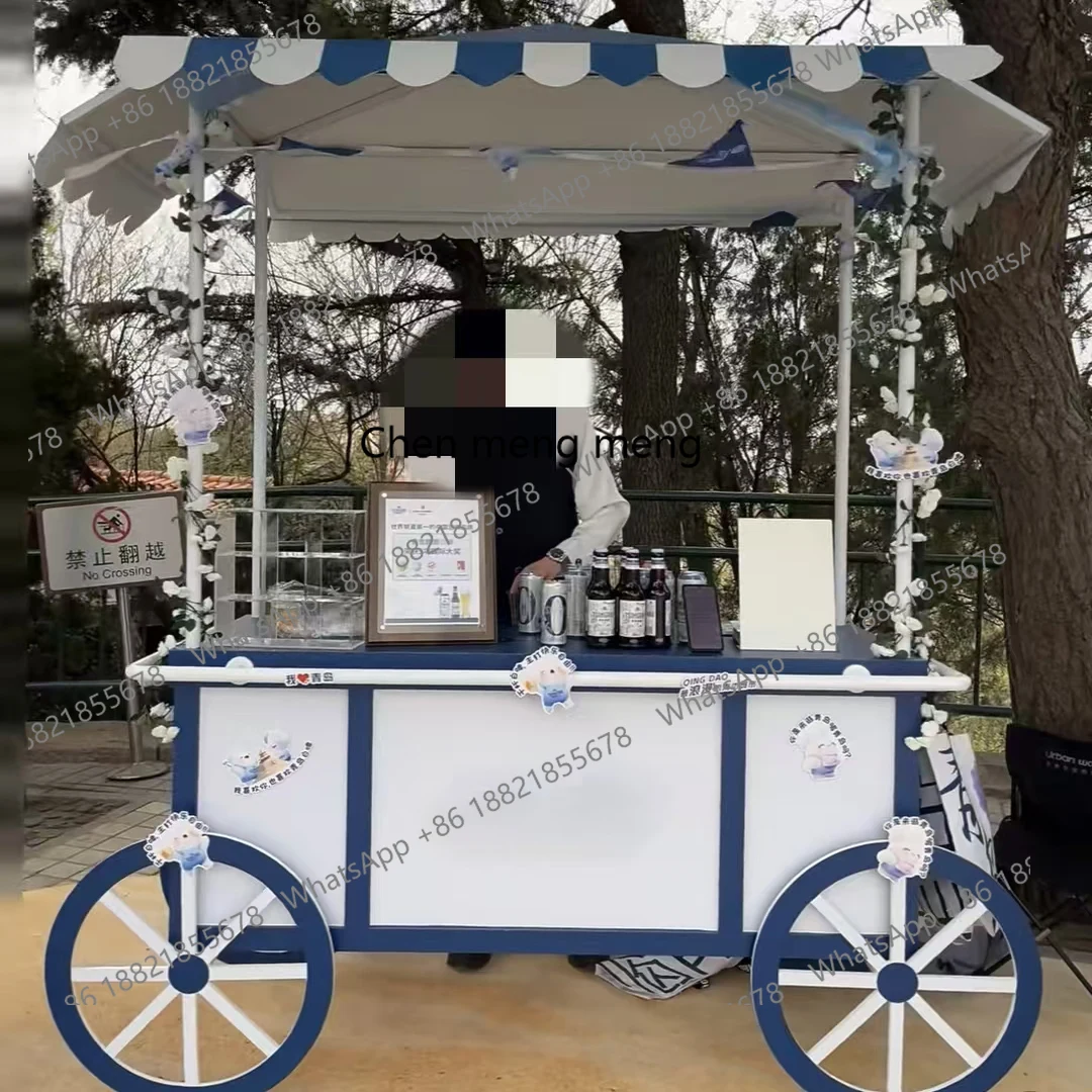 Event stall car display promotion, night market ice cream snacks snacks drinks milk tea shopping mall
