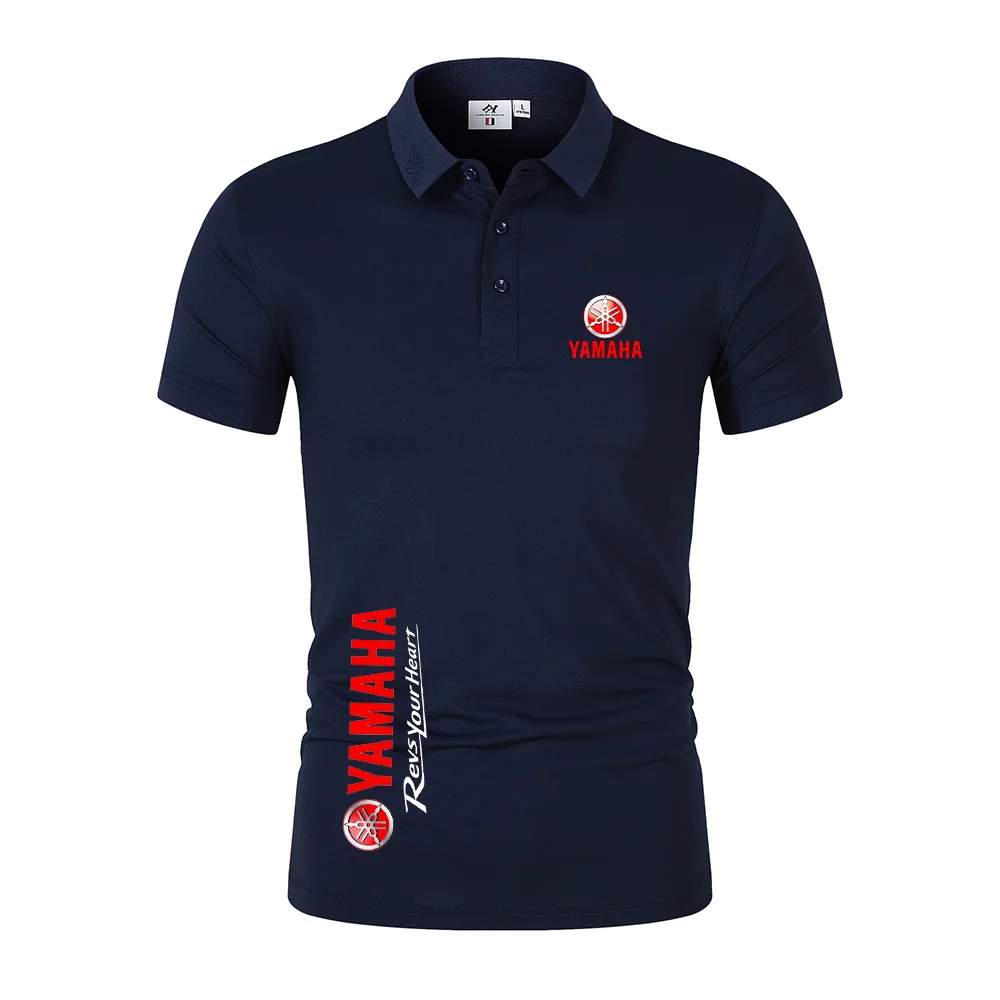 Yamaha men's high-quality summer Polo shirt, featuring quick-drying, breathable, casual, business fashion, and sports style, wit