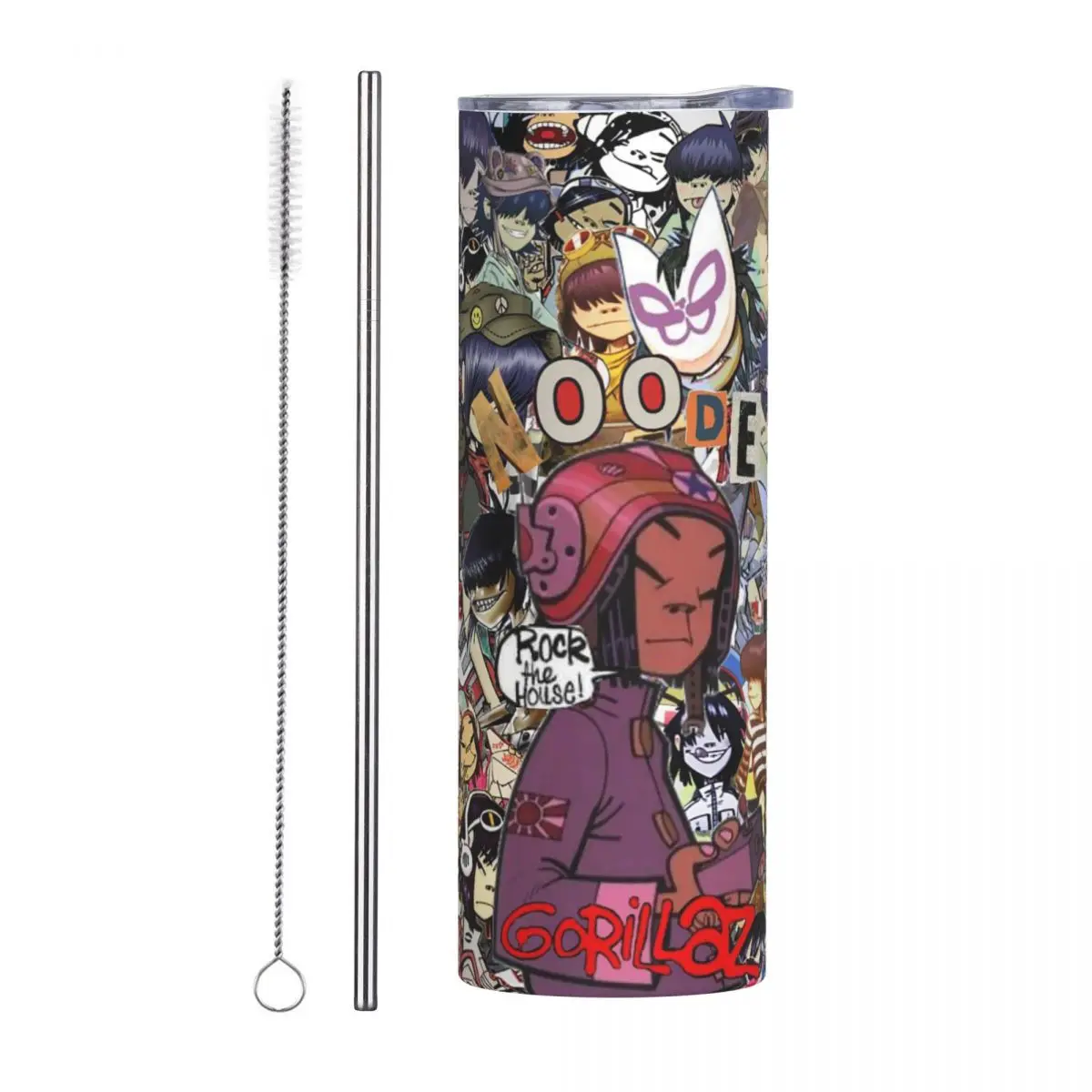

Music Band Gorillaz Stainless Steel Tumbler Vacuum Insulated Mug Thermal Cold Bottle Straws With Lid 20oz