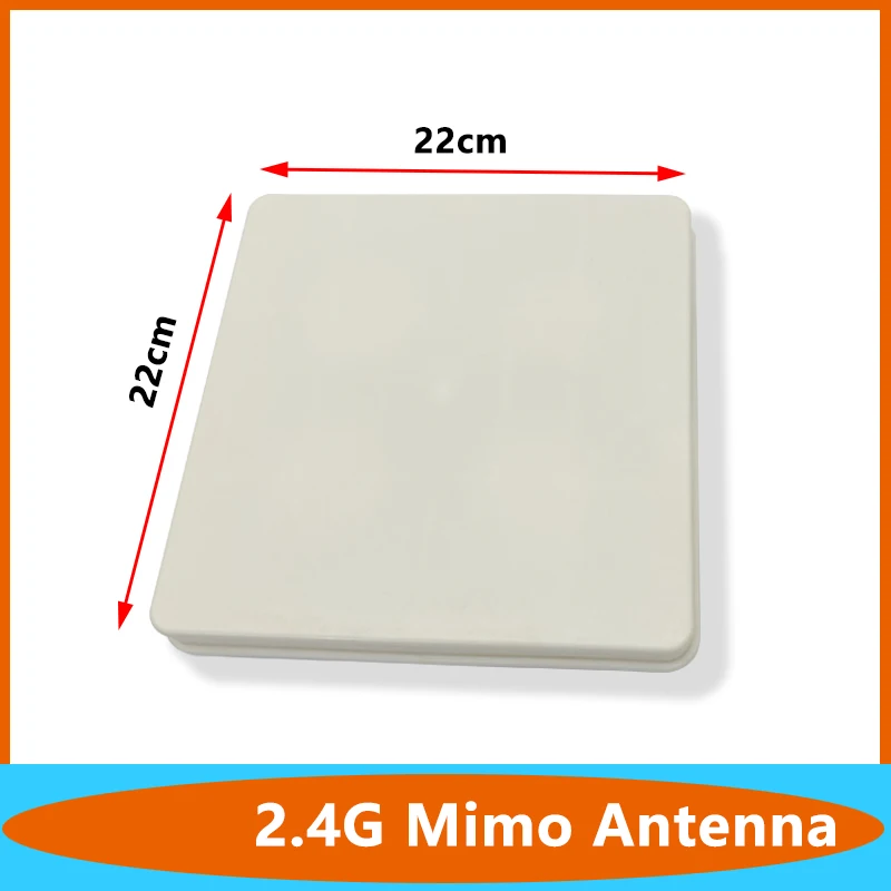 2.4G High Gain Directional WiFi Flat Panel MIMO Antenna 2400~2500Mhz 14db Dual Polarization Outdoor Waterproof N Female