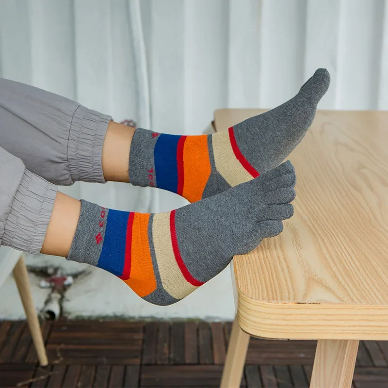 

Five-toed Socks Men Cotton High Tube Five-finger Socks Four Seasons Novelty Socks