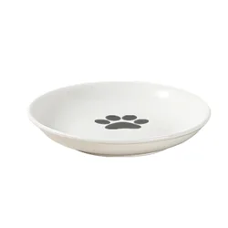 Whisker-Friendly Cat Bowl Wide Cat Wet Feeding Bowls Ceramic Food Bowl with Stand for Kitten Puppy Food Water Feeding