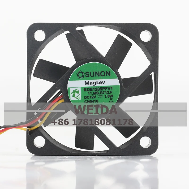 SUNON 50x50x10MM KDE1205PFV1 DC12V 1.5W 5cm 5010 Magnetic suspension quiet ultra-thin cooling fan