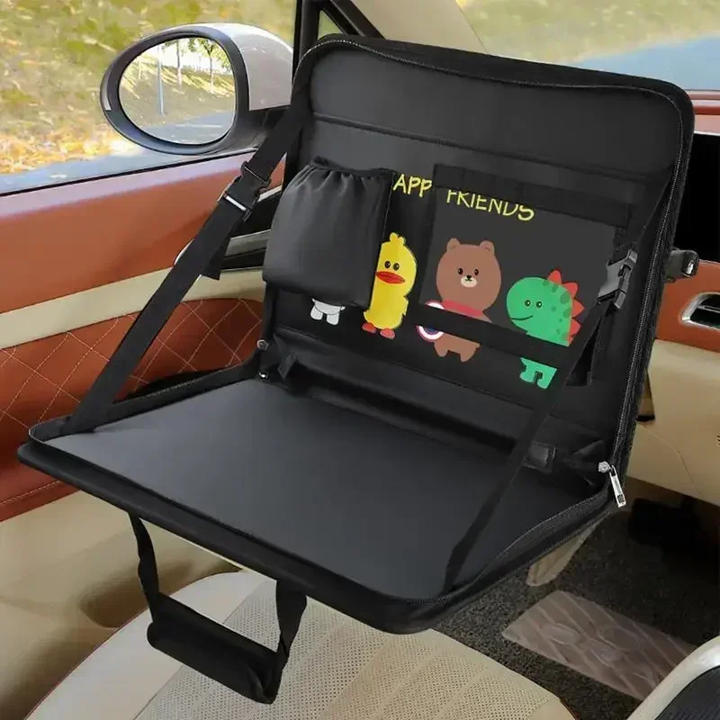

Multifunctional Car Steering Wheel Tray Cute Cartoon Car Seat Rear Bag Folding Car Storage Bag Food Tray Car Seat Back Table