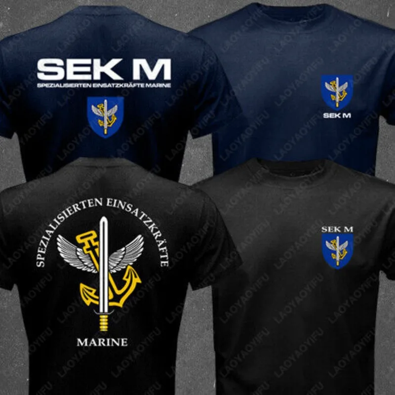 German Navy Marine Naval Special Deployment Force SEK M KSM Frogmen Men T-shirt Fashion Retro Trend Cool Street Tee Ropa Hombre