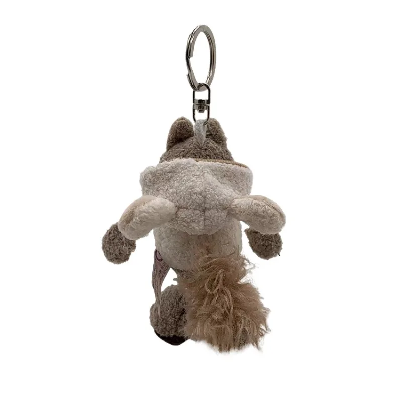 1-10PCS Mini Witte Wolf Pluche Sleutelhanger Hanger Leuke Rugzak Charme Tas Opknoping Decoratie Sleutelhanger Accessoire voor Geschenken