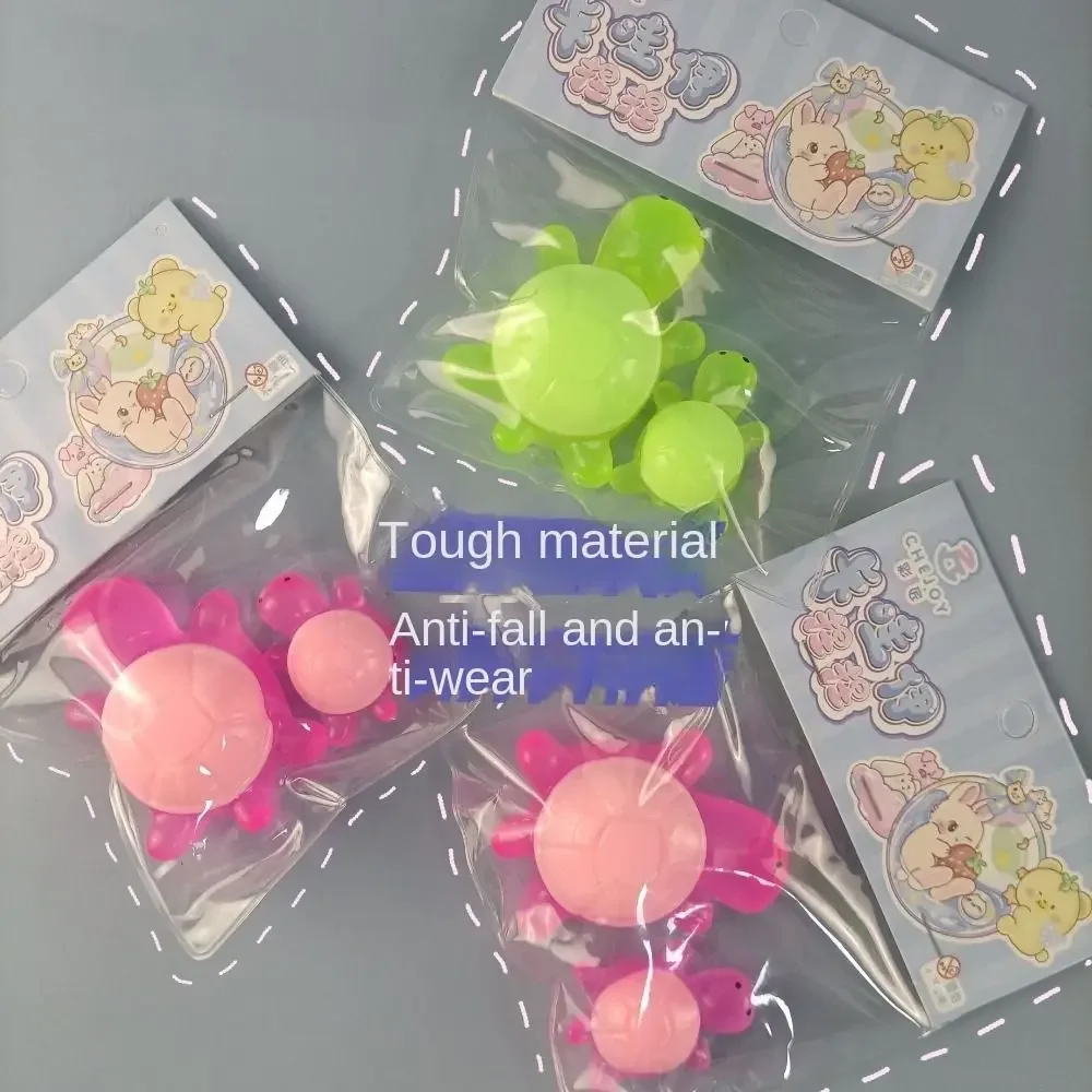 2 pçs/set presente bonito tartarugas luminosas espremer brinquedos pegajosos engraçados beliscar brinquedos criativo macio descompressão brinquedo