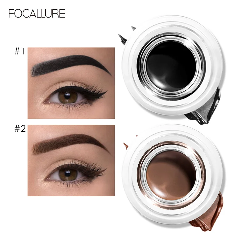 FOCALLURE Waterpoof Make-Up Augenbraue Gel Creme Lang Anhaltende Farbe Eyeliner Gel Schönheit Sexy augenbrauen Farbton Kosmetische