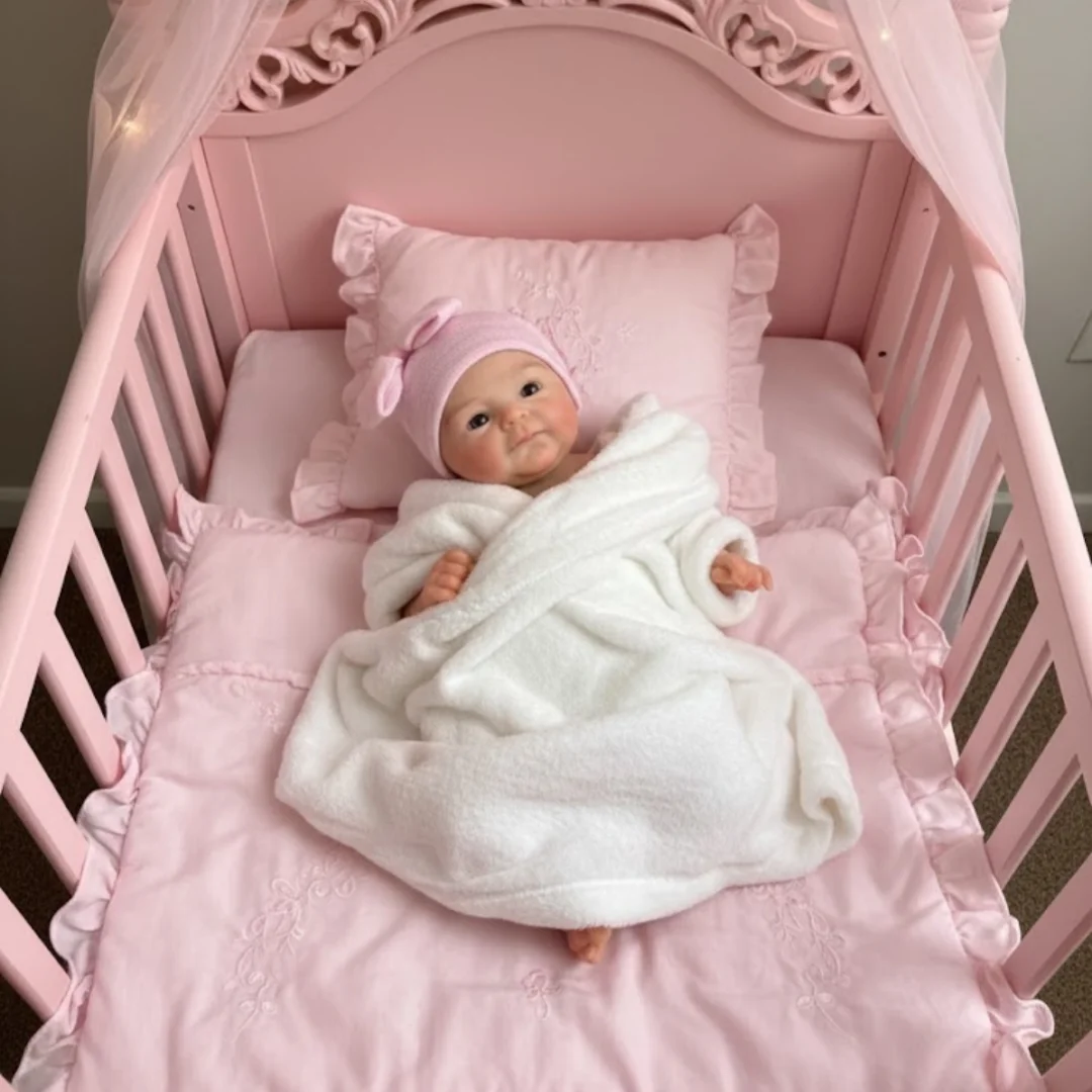 13Inch Washable& Open Mouth Coco Bebe Reborn Silicone Girl Doll With Handmade Painted Skin Soft Flexible Newborn Silicone Doll