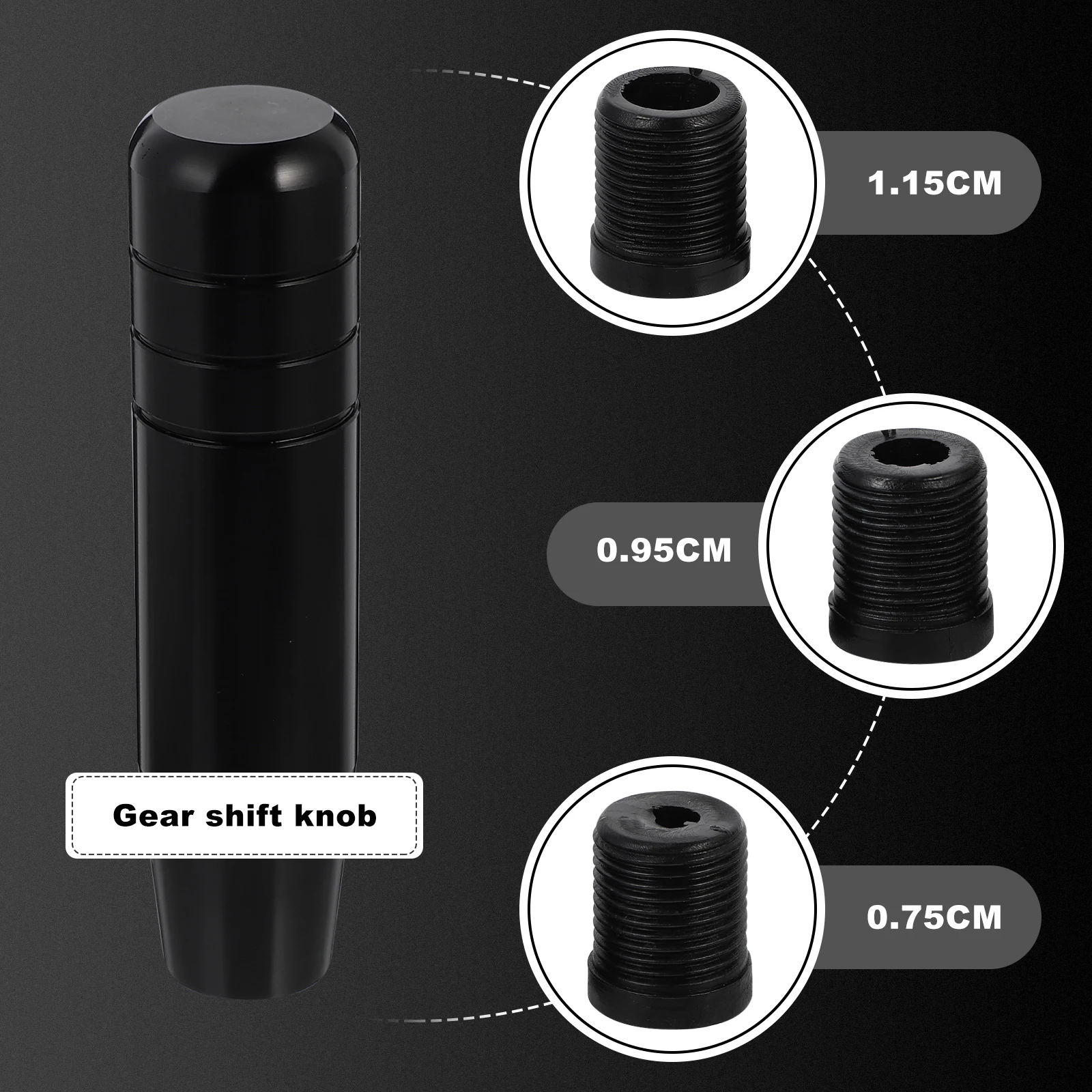 

Aluminum Alloy Gear Shifter Knob Durable Car Modified Head Replacement Accessory For Automatic Manual Transmission Lever Stick