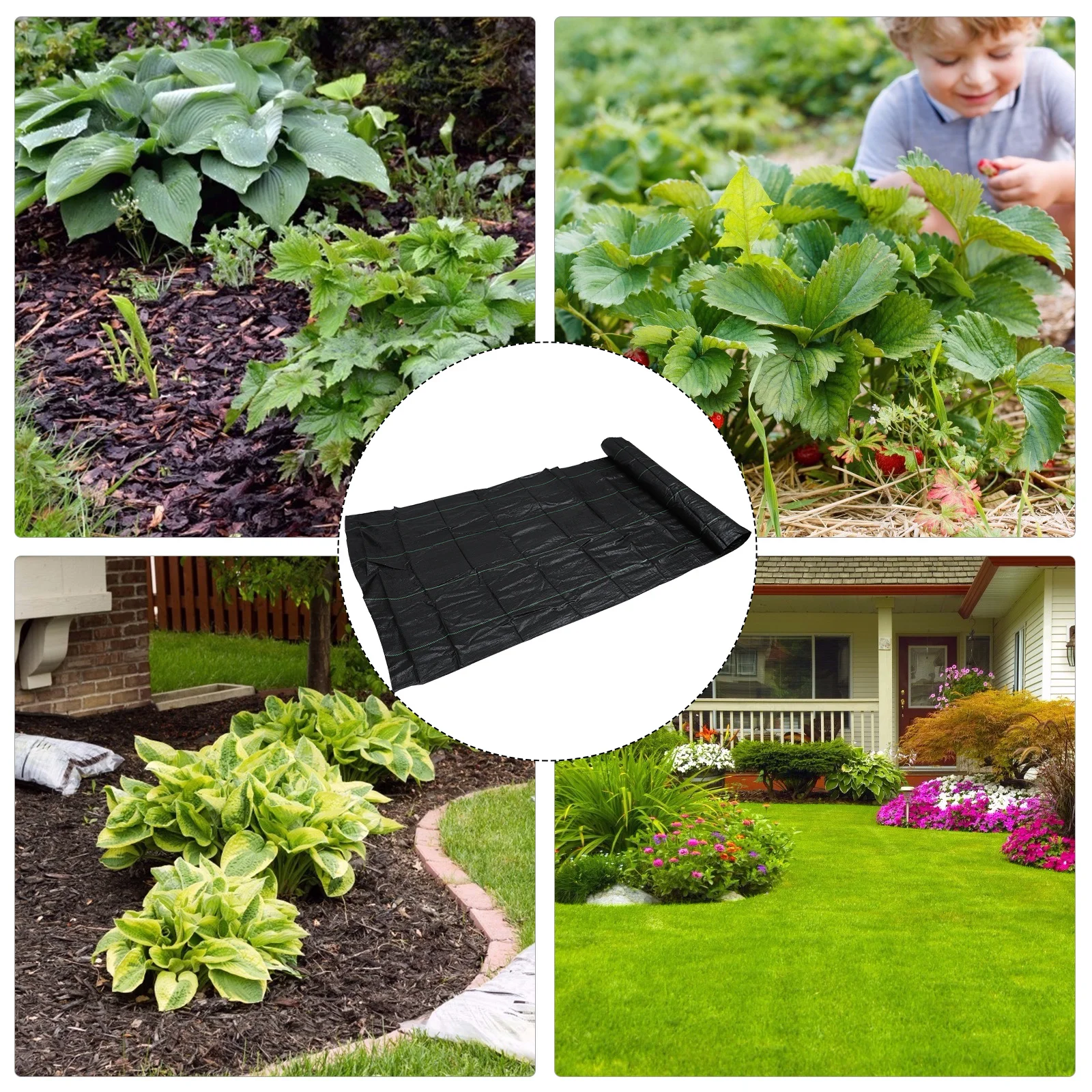 

Garden Weeding Fabric Sheet Cover with 10 Fixing Stakes High-Quality Weed Prevention Sheet Durable and Uv Resistant