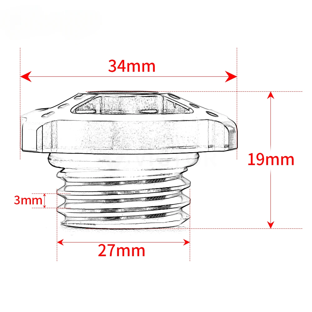 M27*3 Engine Oil Filter Cup Plug Cover For YAMAHA XJR XJR400 XJR1200 XJR1300 XSR700 XTRIBUTE XSR 700 Motorcycle CNC Accessories