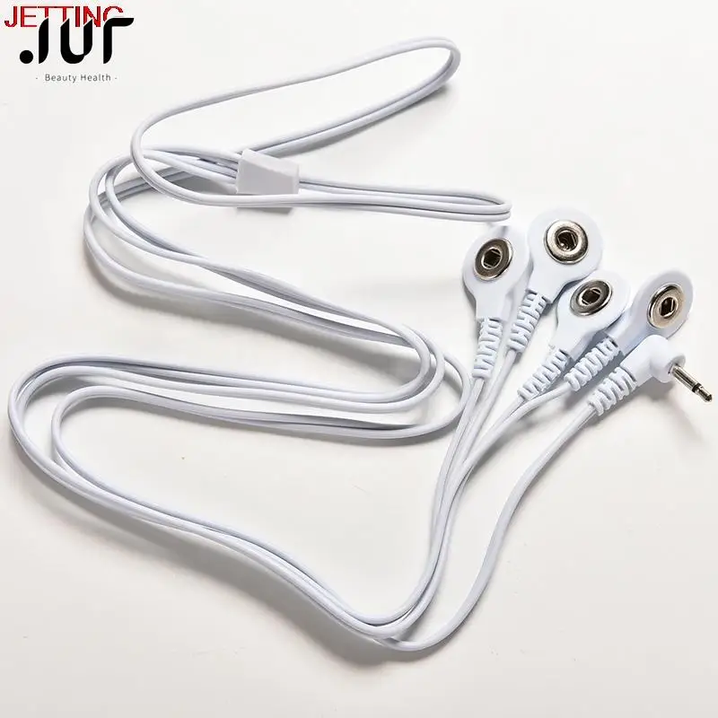 

JETTING 2.5mm 4 Buttons Electrode Lead Wires Connecting Cables for Digital TENS Therapy Machine Massager Electrode Wire Plug