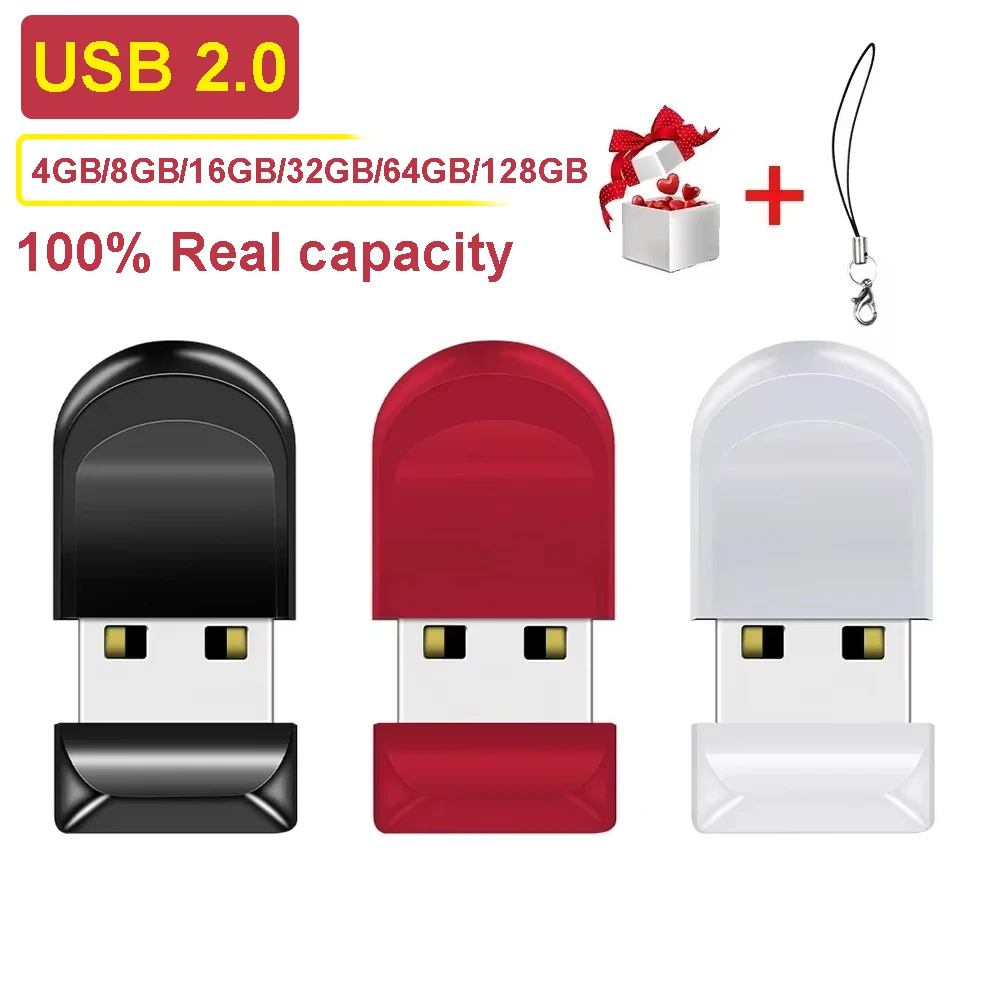 Thumb USB Flash Drive 128GB Portable Pen Drive 64GB Black Red White Memory Stick 32GB High Speed U Disk 16GB 8GB Business Gift