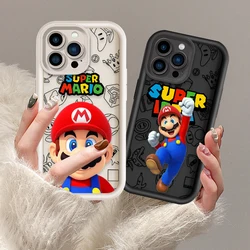 Gra Super Mario Bros dla Apple iPhone 15 14 13 12 11 Mini XS XR X 8 7 Pro Max Plus Etui na telefon z miękką drabinką do oczu