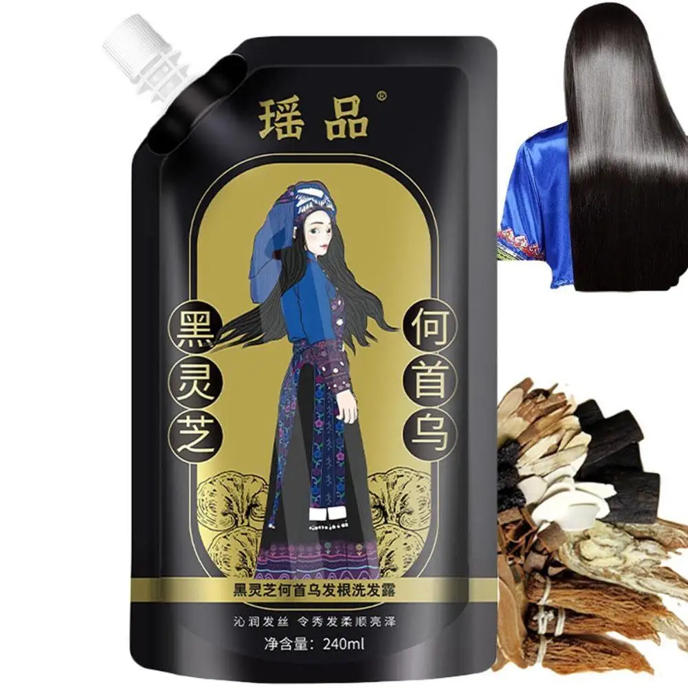 1/2/3pcs Plant Extract Anti-Hair Loss Hair Shampoo Polygonum Multiflorum Anti White hair Regrowth Natural Herbal Hair care