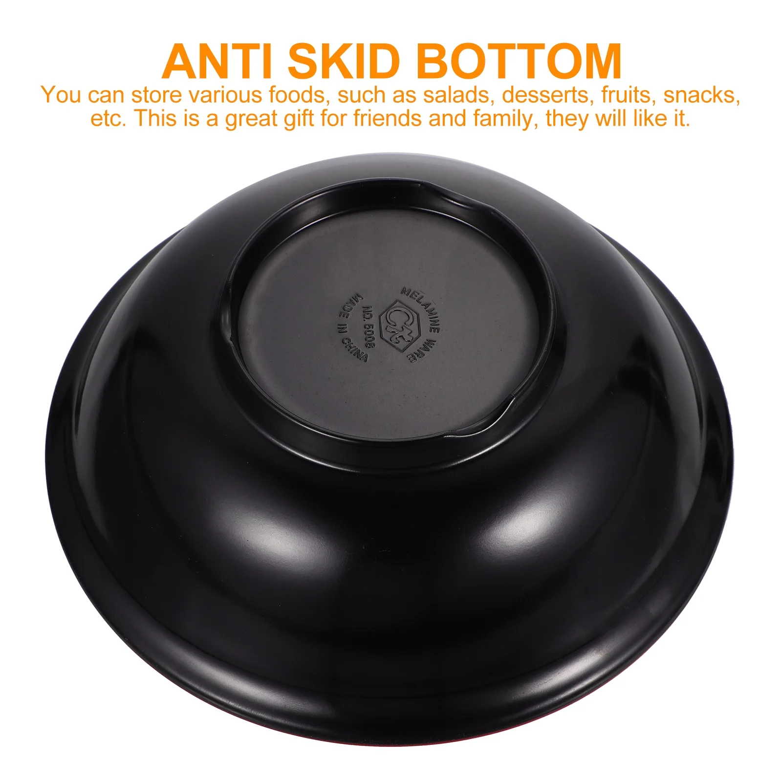 

1Pcs Melamine Dual Color Ramen Bowl Black Red High Quality Salad Rice Bowl Multipurpose Kitchen Supply Food Container