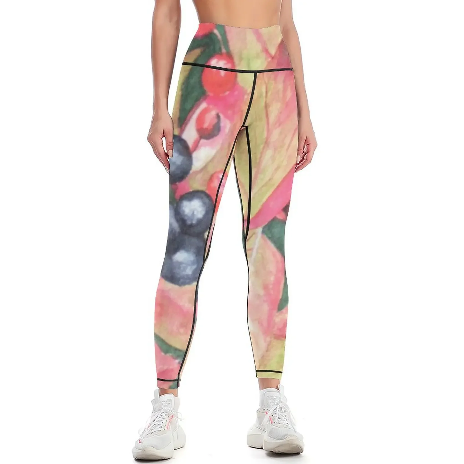 Berries Leggings fitness set gym sports shirts gym sports for gym Womens Leggings