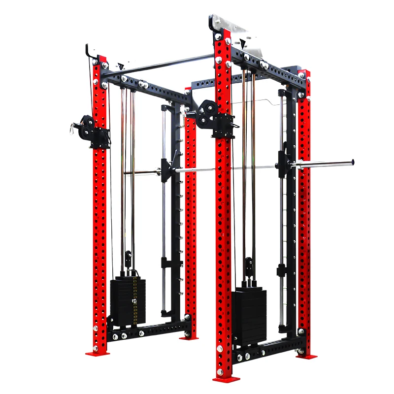 Fitness Equipment Multi Functional Gym Cage Cross Training Squat Rack Multi Power Cage with Smith