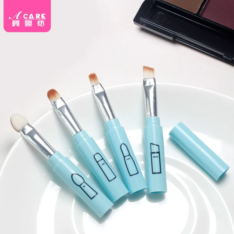 

DX01/Makeup Brush/Four in One/A1PQ0-Tools Eye Shadow Brush Lip Brush Eyebrow Brush Portable with Cover Detachable Double