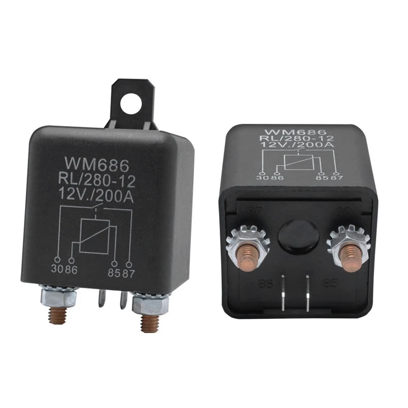 

Battery Isolator Relay 12V 4-Pin WM686 Start Relay Car ON/OFF Switch Normally Open Relay RL/280 200A