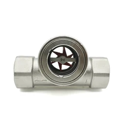 BSPT Internal Thread Sight Glass Flow Indicator - 304 Corrosion-Resistant for 1/4