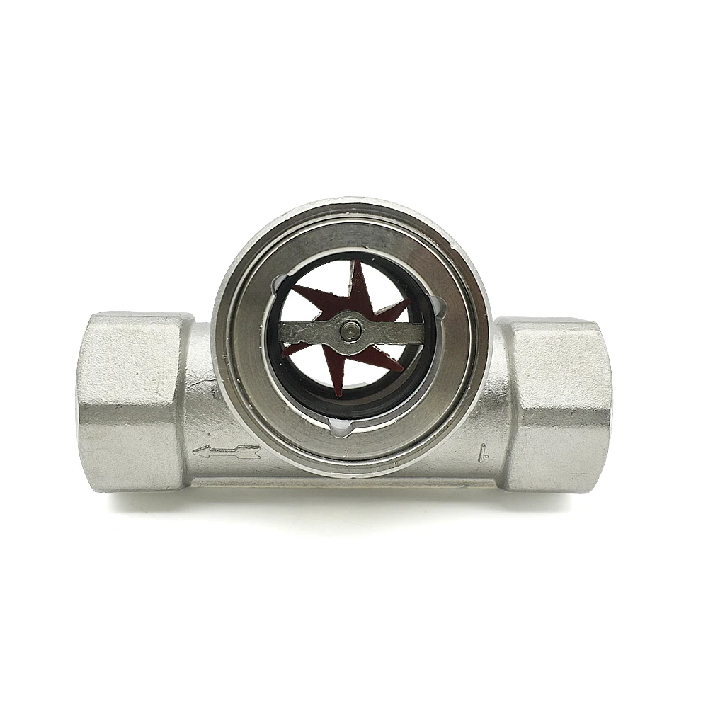 Janela Vista Vidro Indicador de Fluxo com Impulsor Bspt Parafuso Interno 11 Aço Inoxidável 304