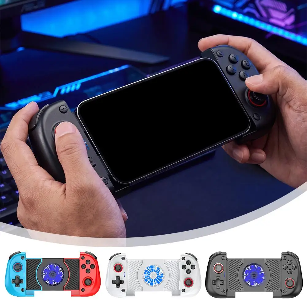 2 IN 1 Cooling Fan Stretching Gamepad X3 for Multi-Platform with Dual Hall,Dual vibration Motors&intelligence Bluetooth Chip