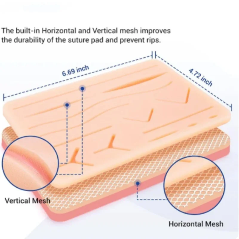 Medical Students Suture Practice Kit Surgical Training with Skin Pad Model Tool Set Educational Teaching Equipment