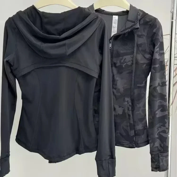 

Lemon Women Defines Спортивная куртка для йоги Тренажерный зал Пальто с капюшоном на молнии Спортивная куртка для бега Толстовки с отверстием для большого пальца Спортивная одежда Спортивный топ