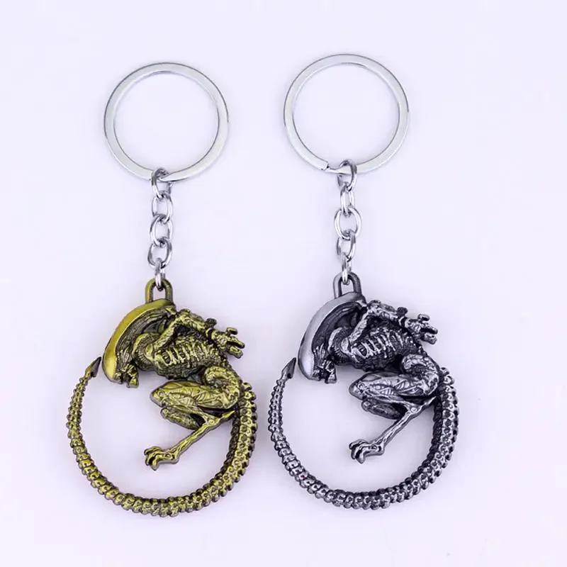 Picture 3: Avp Alien V Predator Covenant Keychains Alien Xenomorph Queen Prometheus Keyring Key Chain Ring Vintage Movie Jewelry