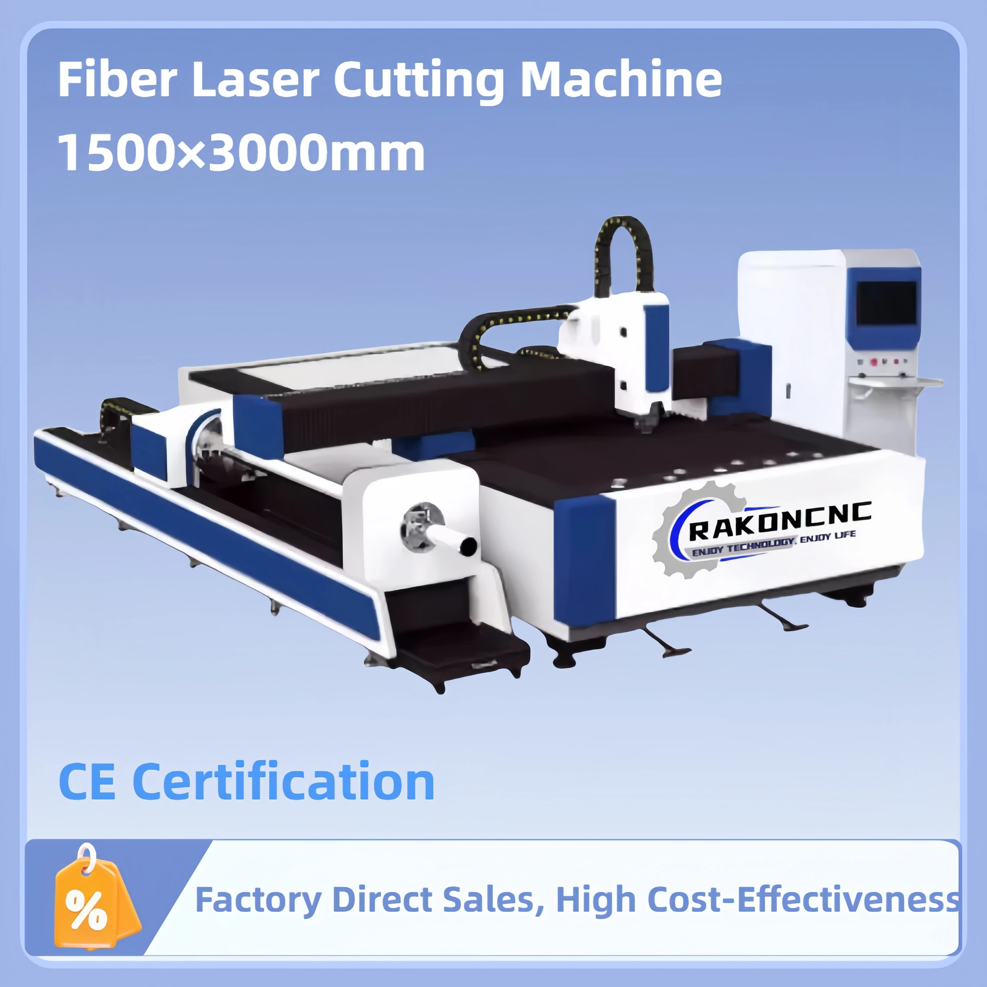 

High Efficiency 3kw Cnc Sheet and Tube Fiber Laser Cutting Machine Iron Plate Price