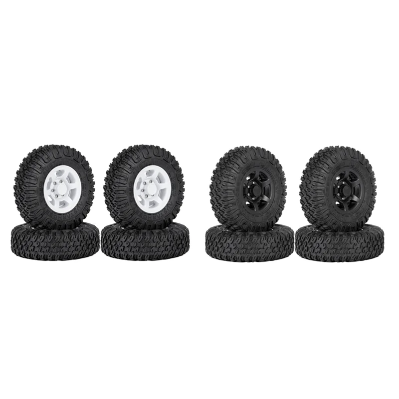 Hot-4PCS 85Mm 1.55 Inch Beadlock Velgen Banden Set Voor 1/10 RC Crawler Auto Axiale Yeti Jr RC4WD D90 TF2 Tamiya CC01