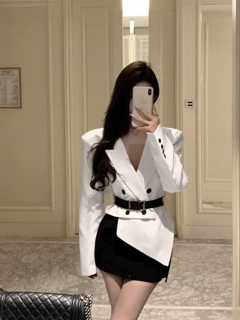 

Korean Fashion Irregular Design Suit Jacket Women's Spring New Style Socialite Temperament High-end Top Female Clothing