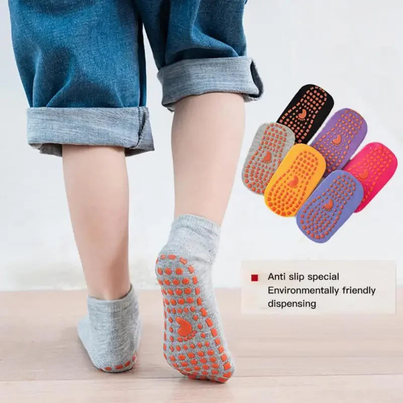 Summer Kids Anti-Slip Floor Socks Solid Color Cotton Breathable Socks Outside Children Elasticity Sports Boys Girls Short Sock