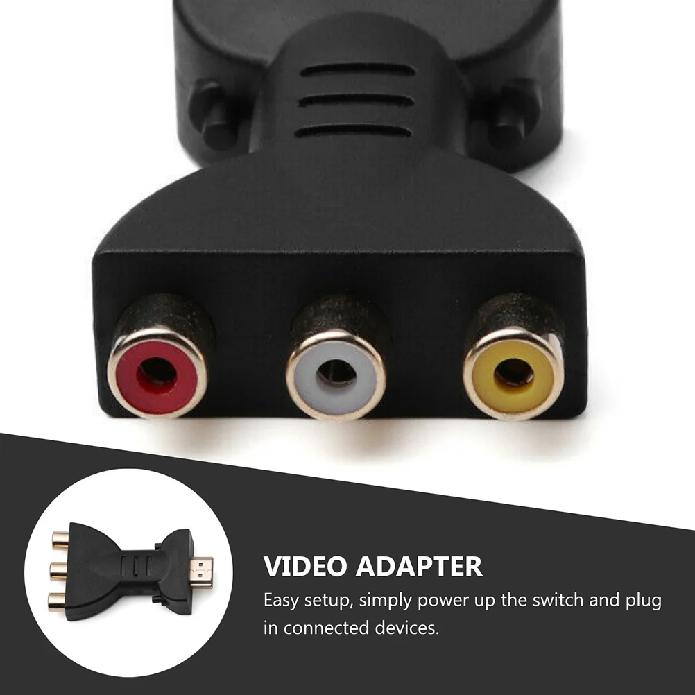 

1Pcs High-Definition to Av Converter Multi Function Adapter for Display Devices Portable Lightweight No External Software