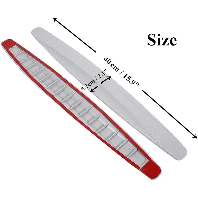 2Pcs Universal Anti-Collision Protector Rubber Car By Products Auto Front And Rear Corner Bumper Cover Guard Lip Strip Sticker