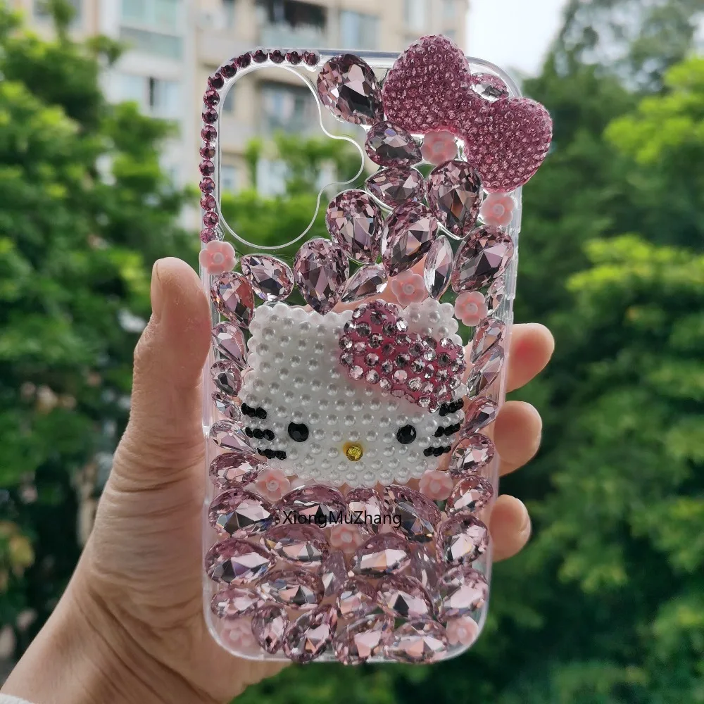 Sanrio Hello Kitty Pink Diamond Bow Niedliche Handyhülle für OPPO Find X9 X9Pro X8 X8 Ultra X8S X7 Ultra X6 Pro X5 Lite X3 Girl Cover – Detail 2