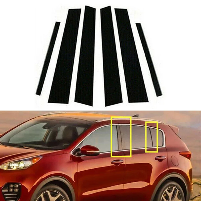 

Car Pillar Posts Cover For Kia Sportage 2017 2018 2019 2020 2021 2022 Door Trim Window Molding Decoration Stickers Auto Styling