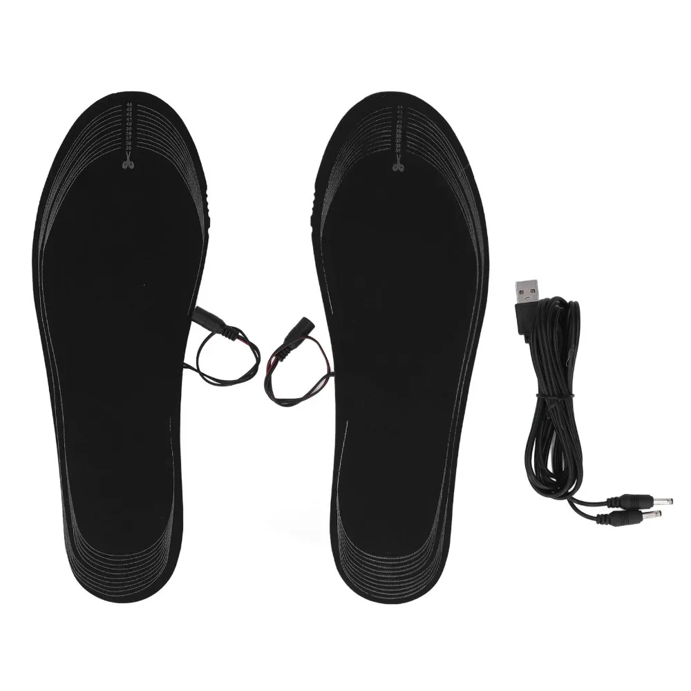 Portable USB Powered Heated Insoles Rechargeable Cuttable Heating Insoles Warm Full Sole Heating Foot Warmer Foot Care